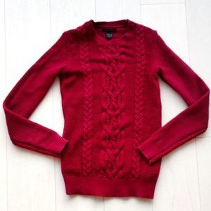Tommy Hilfiger xs cable knit sweater red